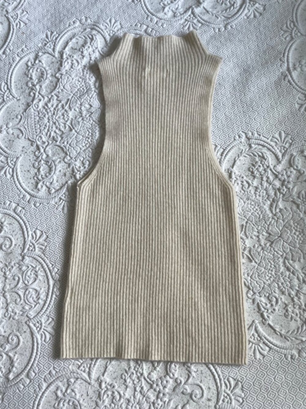 Maeve Anthropologie Cashmere Ribbed Sleeveless Turtleneck Sweater Top Small - Picture 9 of 15
